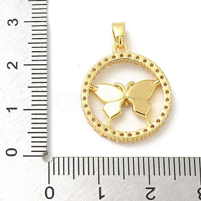 Brass Micro Pave Cubic Zirconia Enamel Pendants KK-G517-04G-01-1