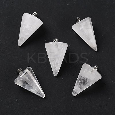 Natural Quartz Crystal Pendants G-F714-02F-1