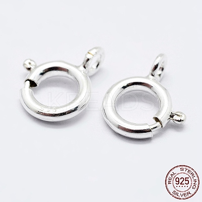 925 Sterling Silver Spring Ring Clasps STER-K167-076D-S-1