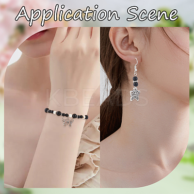 84pcs 14 styles Tibetan Style Alloy Butterfly Pendants FIND-SC0007-11-1