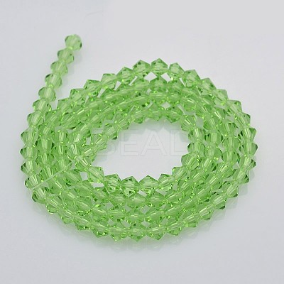 Faceted Bicone Glass Beads Strands EGLA-P017-4mm-01-1