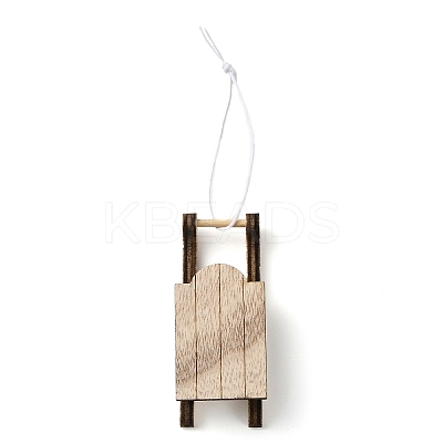 Christmas Unfinished Wood Pendant Decorations LS-WOOD-D026-01F-1
