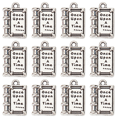 80Pcs Tibetan Style Alloy Pendants for Teachers' Day TIBEP-SC0002-36-1