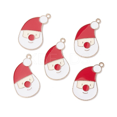 Christmas Alloy Enamel Pendants ENAM-O053-02KCG-1