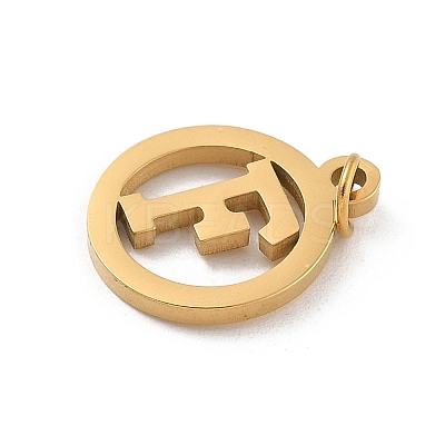 304 Stainless Steel Charms
with Jump Ring STAS-R001-02G-F-1