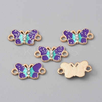 Alloy Indigo Enamel Connector Charms ENAM-CJC0019-01B-1