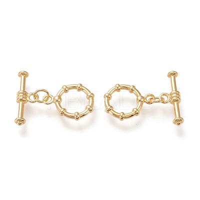 Brass Toggle Clasps KK-F820-10G-1