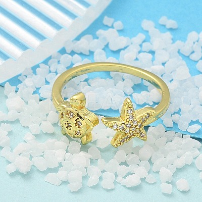 304 Stainless Steel Open Cuff Finger Rings for Women LS-RJEW-B109-07G-02-1