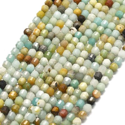 Natural Flower Amazonite Beads Strands G-A260-A32-01-1