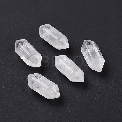 Natural Quartz Crystal Double Terminal Pointed Pendants G-C007-02A-14-1