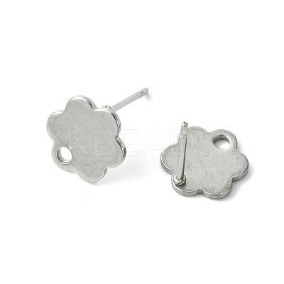 10Pcs 201 Stainless Steel Stud Earring Findings with Hole EJEW-FS0001-14C-1