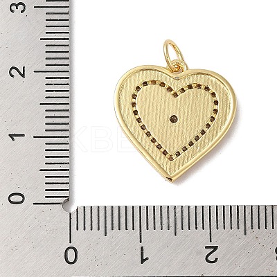 Rack Plating Brass & Cubic Zirconia Pendants X-KK-L216-053G-1