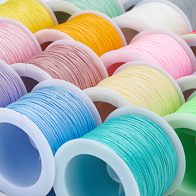 15 Rolls 15 Colors Chinlon Thread OCOR-WR0001-39-1