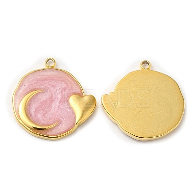 Real 18K Gold Plated 304 Stainless Steel Pendants STAS-A084-25G-M-1