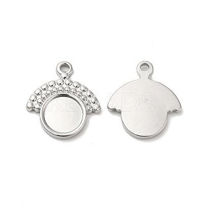 Non-Tarnish 304 Stainless Steel Pendant Cabochon Settings LS-STAS-H214-26P-1