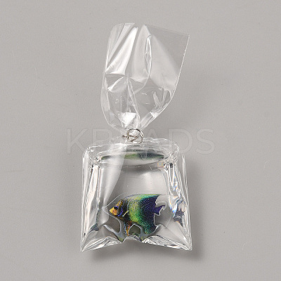Transparent Resin Big Pendants RESI-TAC0018-28E-1