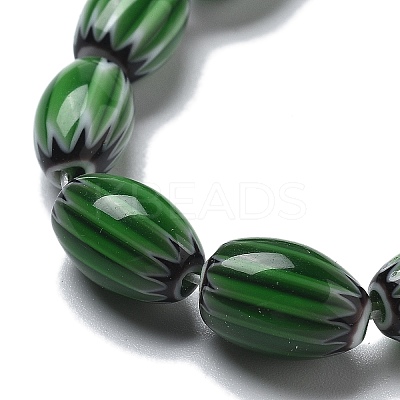 Handmade Millefiori Lampwork Beads Strands LAMP-F035-12A-1