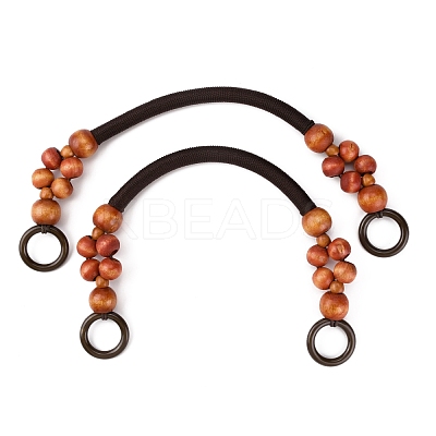 Wood Beaded Bag Handles FIND-WH0112-39-1
