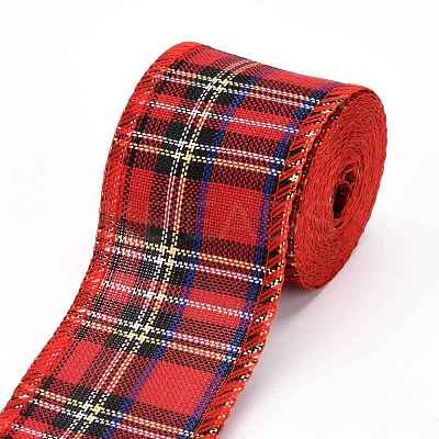 Polyester Imitation Linen Ribbon OCOR-G007-02F-1