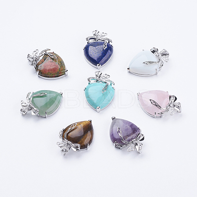 Natural & Synthetic Mixed Stone Pendants G-E433-B-P-1