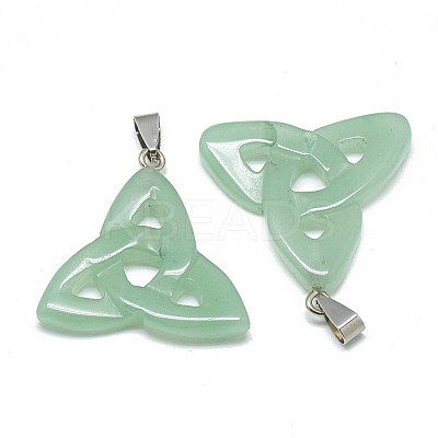 Natural Green Aventurine Pendants G-T088-07-1