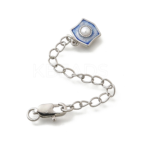 Brass ABS Imitation Pearl Ends with Chain KK-K398-10P-1