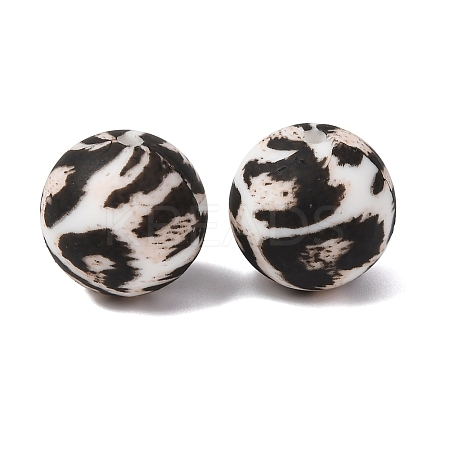 Food Grade Eco-Friendly Printed Silicone Beads SIL-A013-01A-12-1