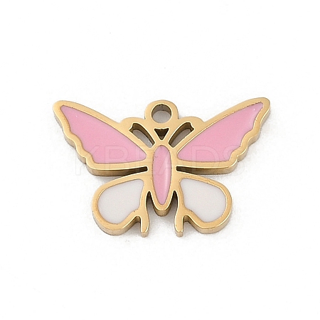 304 Stainless Steel Enamel Charms STAS-I325-052G-1