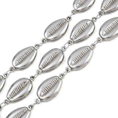 304 Stainless Steel Shell Shape Link Chains CHS-P023-04P-1