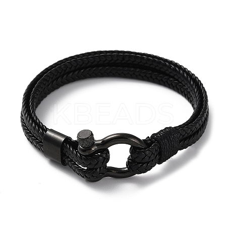 Microfiber Braided Cord Bracelet BJEW-F460-08B-1-1