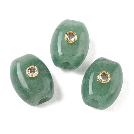 Natural Green Aventurine European Beads GG-CBA105B-02G-G-1