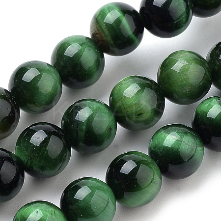 Natural Tiger Eye Beads Strands G-S259-03C-6mm-1