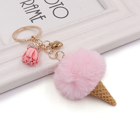 Ice cream Furry Pom-Pom Keychain PW-WG50086-01-1