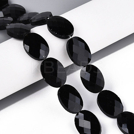 Natural Black Onyx(Dyed & Heated) Beads Strands G-S354-13x18-A01-1