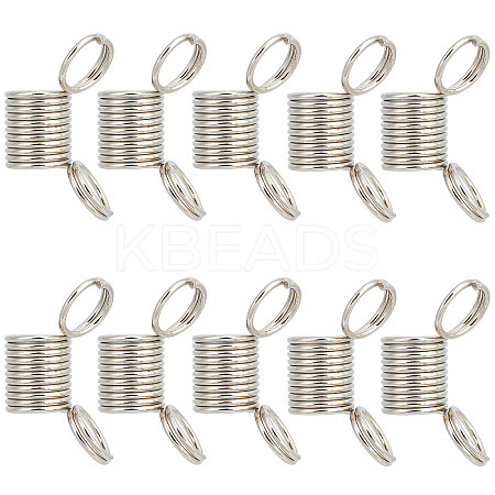 10Pcs 201 Stainless Steel Mini Spring Bead Clamps for Beading Jewelry Making TOOL-SC0001-49-1