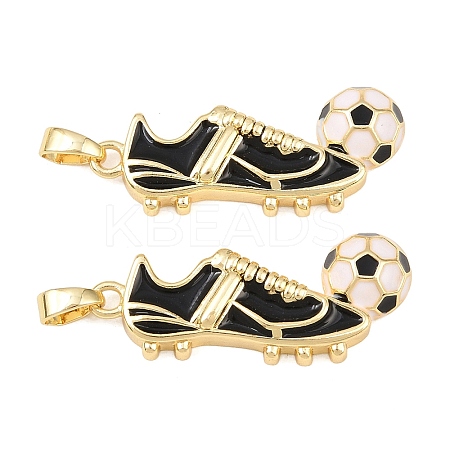 Brass Enamel Pendants KK-C248-09G-02-1