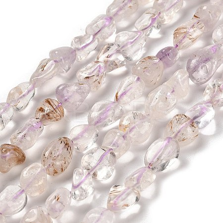 Natural Amethyst Beads Strands G-P497-01E-60-1