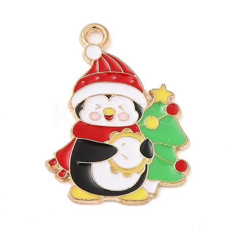 Christmas Theme Alloy Enamel Pendants ENAM-C016-02D-1