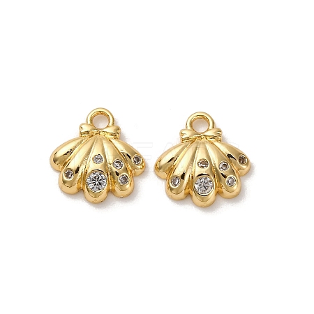 Brass Micro Pave Cubic Zirconia Charms KK-D388-02G-01-1