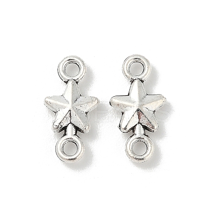 Tibetan Style Alloy Star Connector Charms TIBE-S324-21AS-1