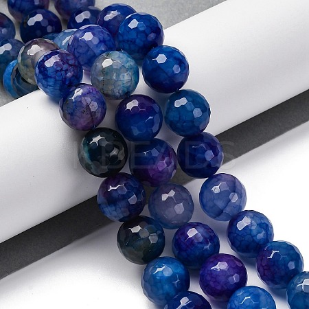 Natural Dragon Veins Agate(Dyed & Heated) Beads Strands G-K390-A08-01-1