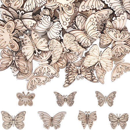 200Pcs Laser Cut Wood Shapes WOOD-SC0001-75-1