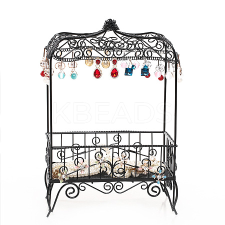 Iron Earring Display Stands with Jewelry Trays PAAG-PW0008-001-1