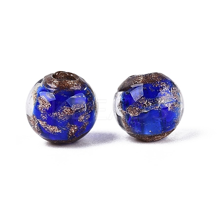 Handmade Gold Sand Lampwork Beads LAMP-N045-01B-03-1