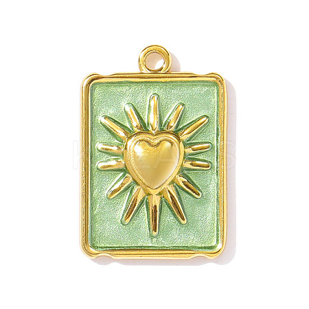 304 Stainless Steel Enamel Pendants STAS-OY002-41G-02-1