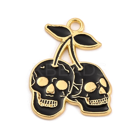 Halloween Theme Alloy Enamel Pendants ENAM-N056-225H-G-1