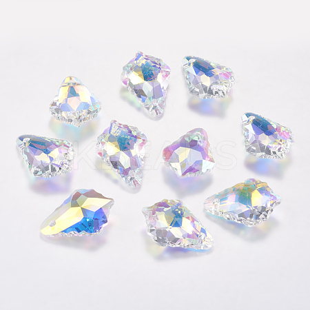 Faceted Glass Rhinestone Charms X-RGLA-F052-001AB-1