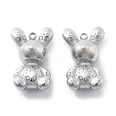 Anti-Tarnish 304 Stainless Steel Pendants STAS-R130-22P-1