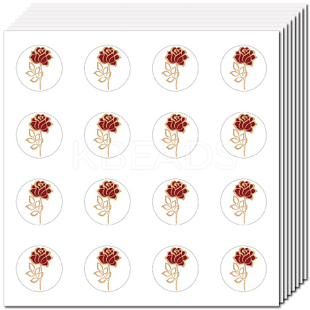 8 Sheets Plastic Waterproof Self-Adhesive Picture Stickers DIY-WH0428-080-1