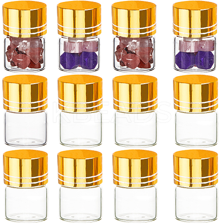 40Pcs Clear Glass Bottles Bead Containers CON-SC0001-15B-01-1